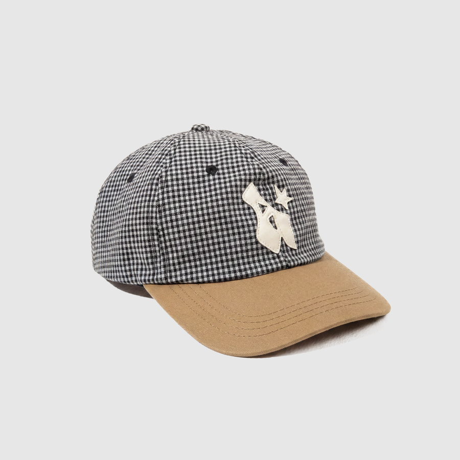 A Logo Cap - Shepards Check / Khaki
