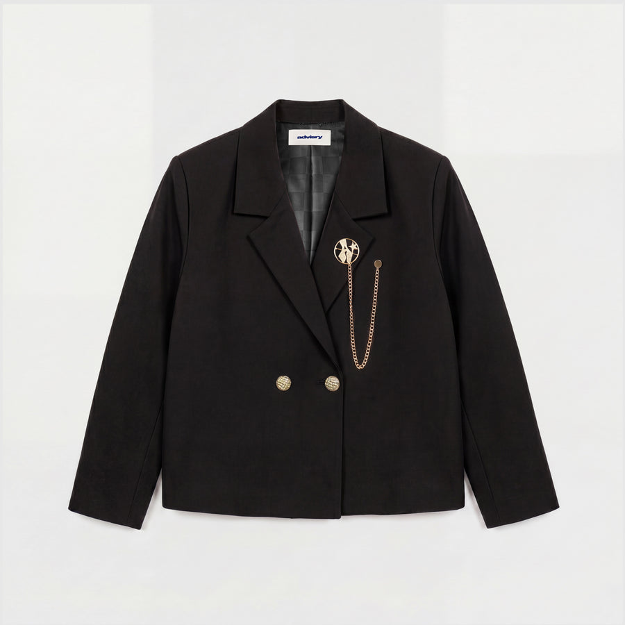 Double Breasted Blazer - Black