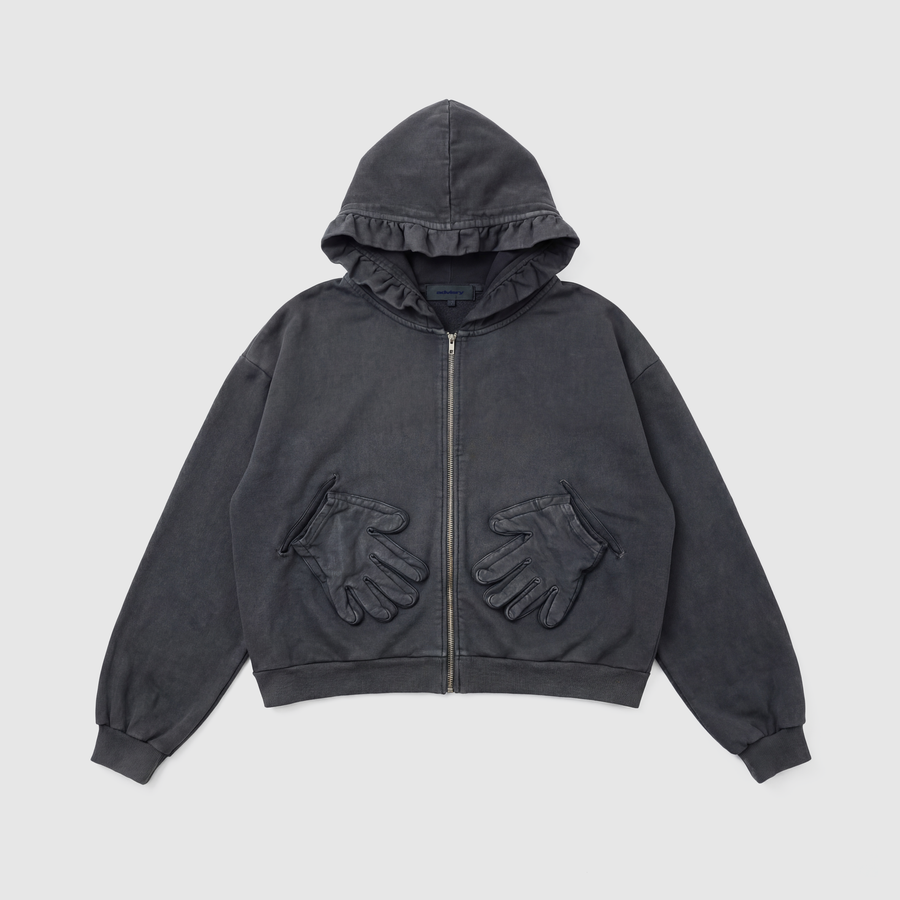 Glove Pocket Zip Up - Faded Black