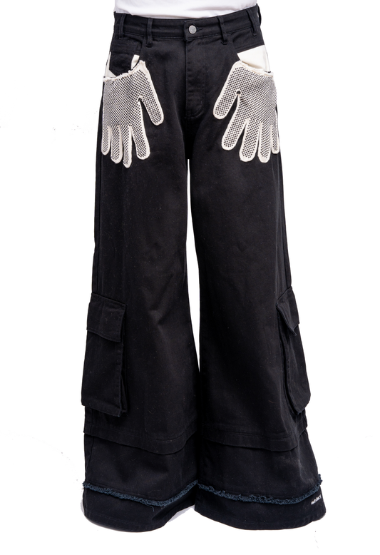 Wide Glove Cargo Pant (Black)