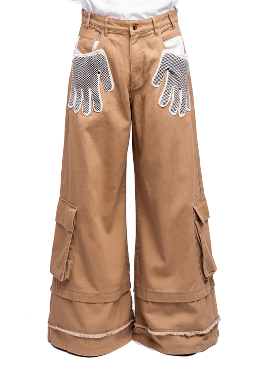 Wide Glove Cargo Pant (Khaki)