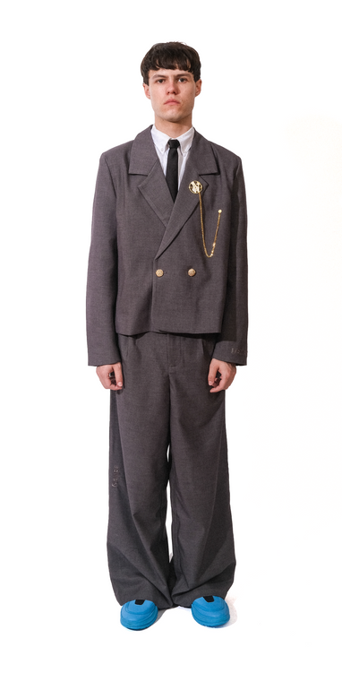 Double Breasted Blazer (Cement) – Advisry