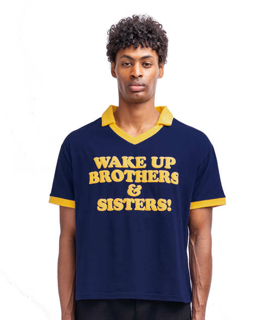 WAKE UP RINGER SHIRT (Navy)