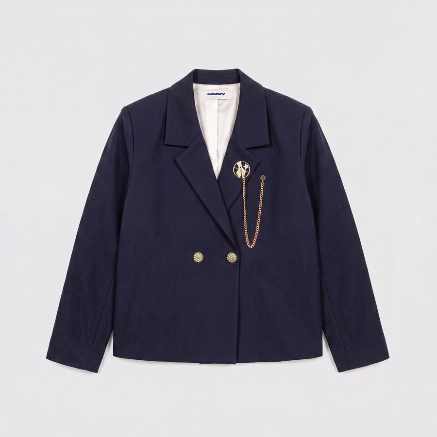 Double Breasted Blazer - Navy