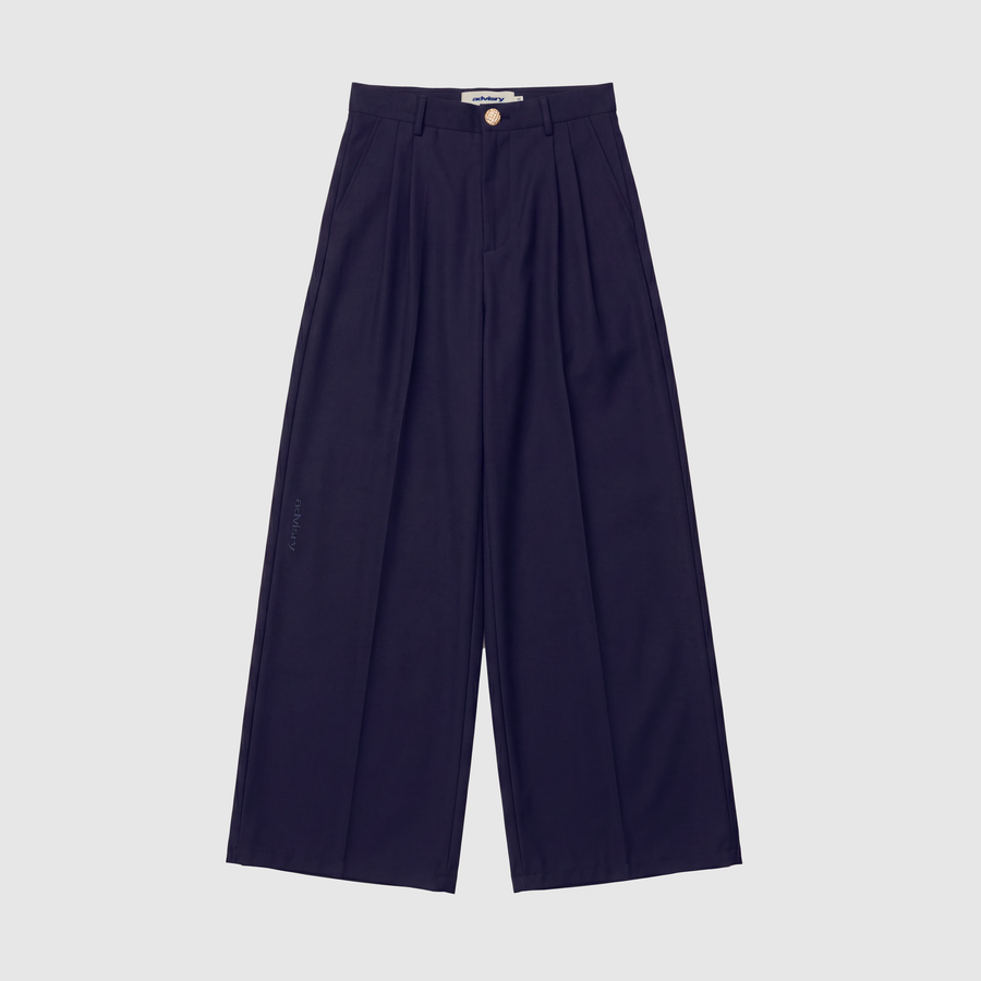 Wide Trousers - Navy