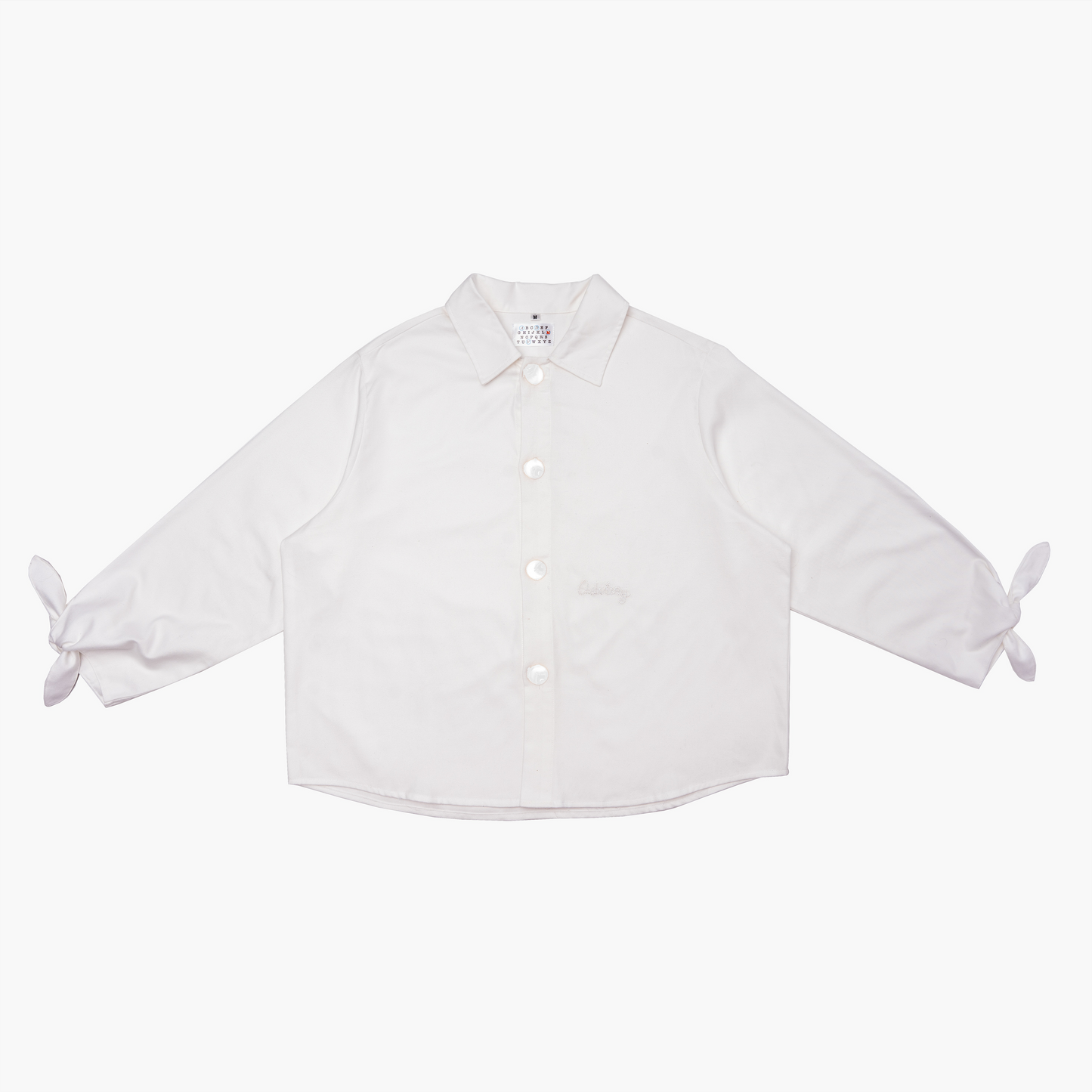 Knot Sleeve Shirt (White)